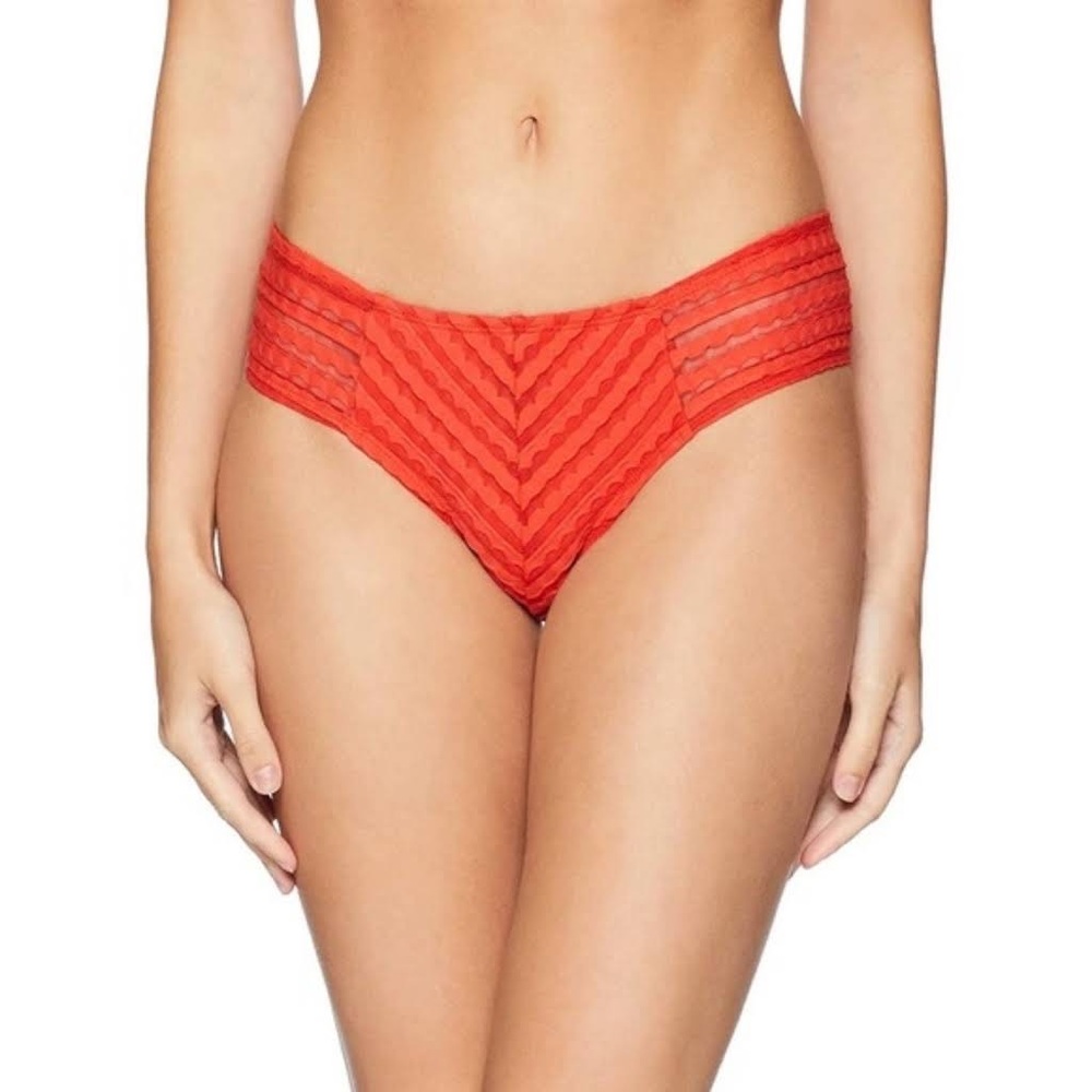 Robin Piccone Carly Hipster Bikini Bottom Pimento